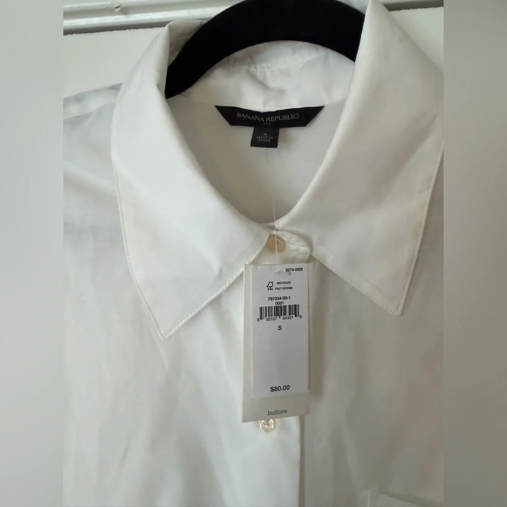NWT Banana Republic Factory pleated back “mullet” blouse - Picture 6 of 14